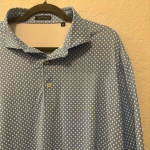 Turtleson Mens XL Purple White Check Golf Polo Shirt Golf